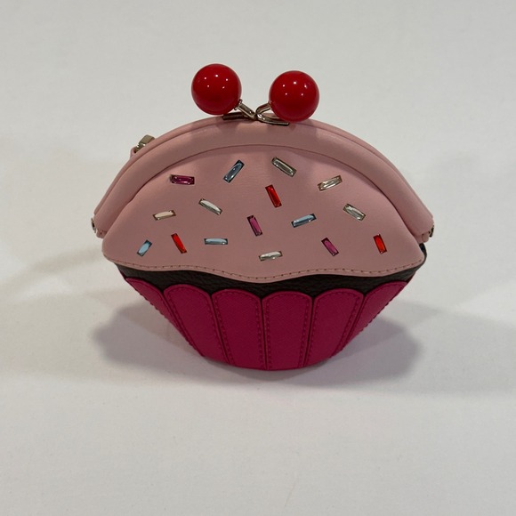 Kate Spade Take The Cake Cupcake Posie Wristlet Pink Crystal Sprinkles | Kitsch - Picture 3 of 9